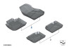 Jeu de tapis de sol tout temps "baquet" (jeu de 4 tapis) pour BMW X1 U11