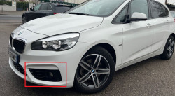 Grilles entrée d'air sport line (noir) pour BMW Série 2 Active Tourer F45 et Gran Tourer F46