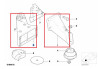 Etriers d'appui gauche et droit - suspension moteur pour BMW Série 3 E46 (320i / 323i / 325i / 328i / 330i M3 uniquement)