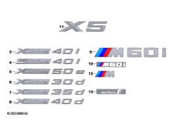 Logo de porte / hayon BMW X5 E70 F15 G05