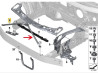 Support de pare-chocs avant supérieur avec V-support BMW Série 2 Active Tourer F45 Gran Tourer F46