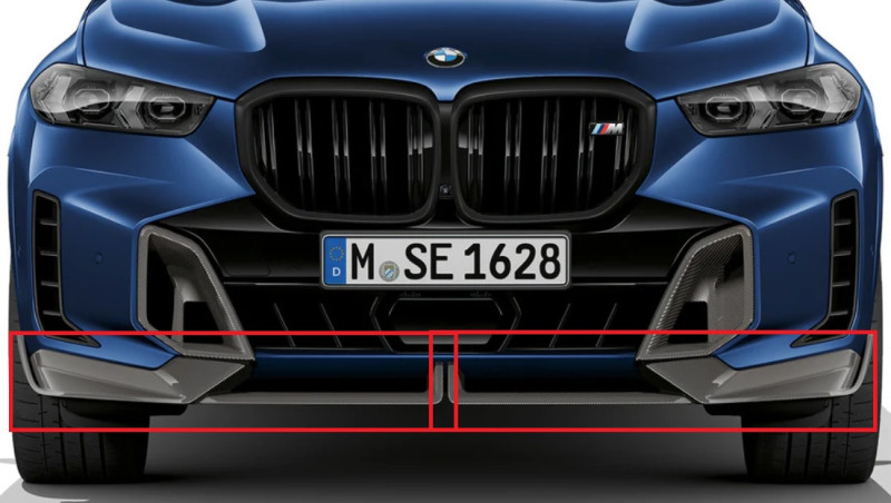 Lames avant (deux cotés) en carbone BMW M Performance BMW X5 G05 LCI (phase 2)