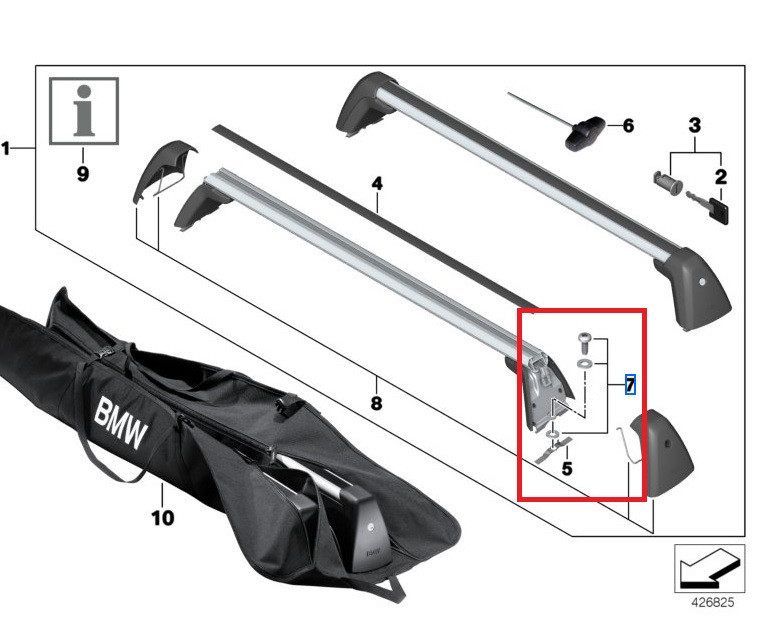 Jeu de vis de fixation de barres de toit pour BMW Série 4 F32 F33 F36 Gran Coupé