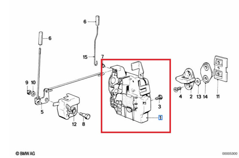 Serrure Avant Droit Pour BMW Série 3 E46 Phase 2 - Référence OEM 51217019974 - Occasion Bon état - Garantie 12 Mois