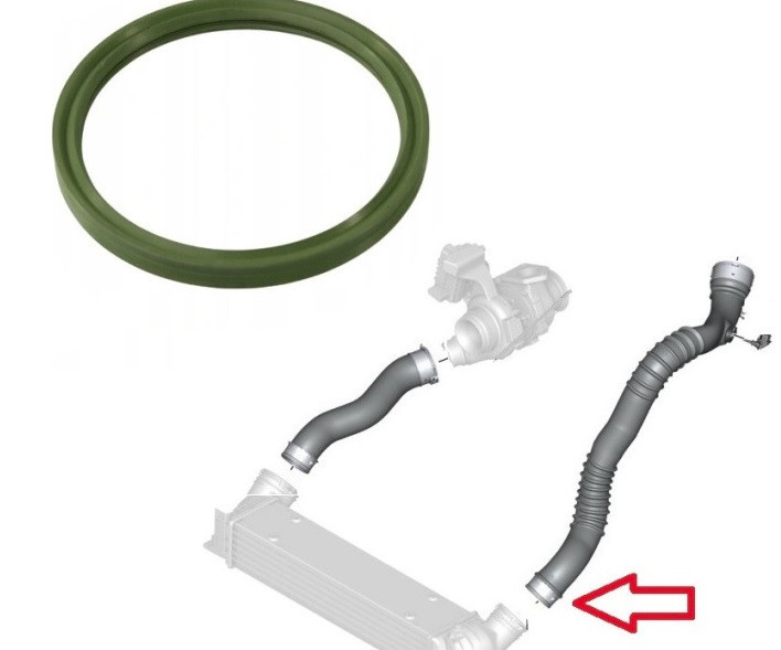 Joint profilé de conduite d'air de suralimentation pour BWM Série 3 E90 E91 E92 E93 (318d et 320d uniquement)