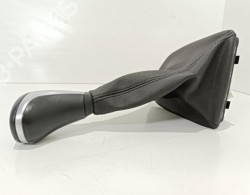 Pommeau de levier de vitesses cuir avec insert décoratif chromé (avec soufflet) BMW Série 2 Active Tourer et Gran Tourer