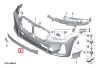 Cache de bouclier avant centre (PDC) pour BMW X3 G01