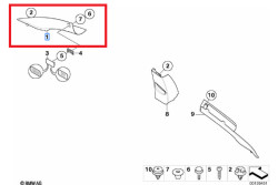 Écran montant A ITS (schwarz ) montant de porte avant / pare-brise (coté au choix) pour BMW Série 6 E63