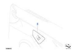 Interrupteur de lève-glace coté passager pour BMW Série 6 E63 E64