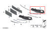 Grille partiellement ouverte (coté passager) de pare-chocs (non PACK M) pour BMW Série 3 F30 F31 Phase 2 (après 2015)