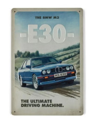 Plaque métallique BMW E30 Collection 20x30cm