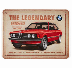 Plaque métallique BMW E21 15x20cm
