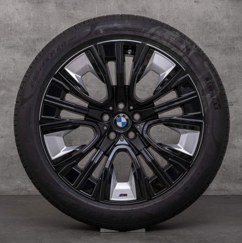 Jante 20" Style 906 aerodynamik en alliage léger poli finition brillante pour BMW X3 G45