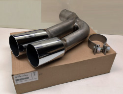 Double sortie d'échappement Chromés BMW X3 F25 (pour 18d et 20d)