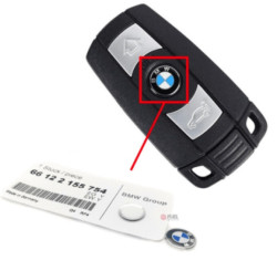 Emblème de la clé (11mm) pour BMW Série 3 E90 E91