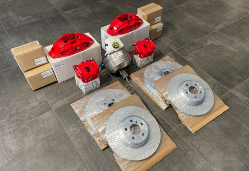 Post-équipement freins sport rouge Avant/Arrière (18" M Perf.) pour BMW Série 3 G20 G21