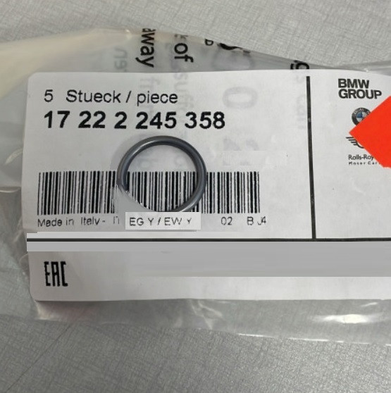 Joint torique (x5) Conduite de radiateur d'huile - BMW Série 3 E30 E36