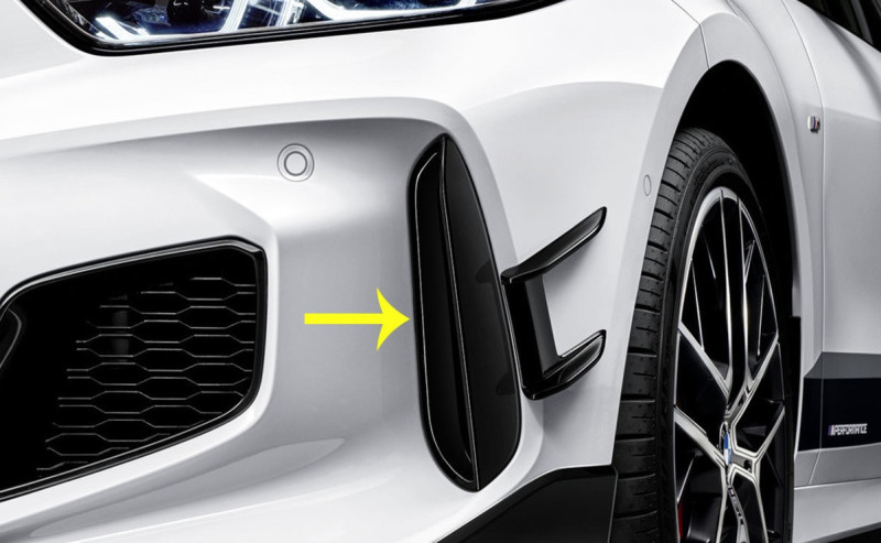 Cache enjoliveur latéral de pare-chocs avant (PACK M) pour BMW Série F40 (pack M uniquement)