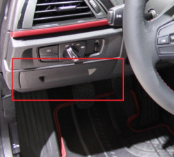 COMPARTIMENT RABATTABLE COTE CONDUCTEUR SCHWARZ (schwarz ) pour BMW Série 1 F20 F21