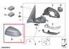Cache de rétroviseur extérieur en apprêt pour BMW X5 G05