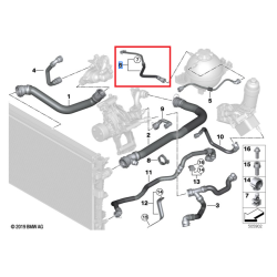 Conduite de culasse-vase d'expansion pour BMW X3 G01