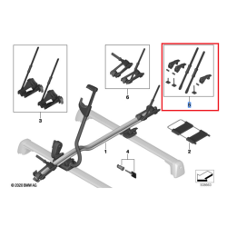 Kit pièces de rechange pour porte-vélo de randonnée, verrouillable BMW Série 1