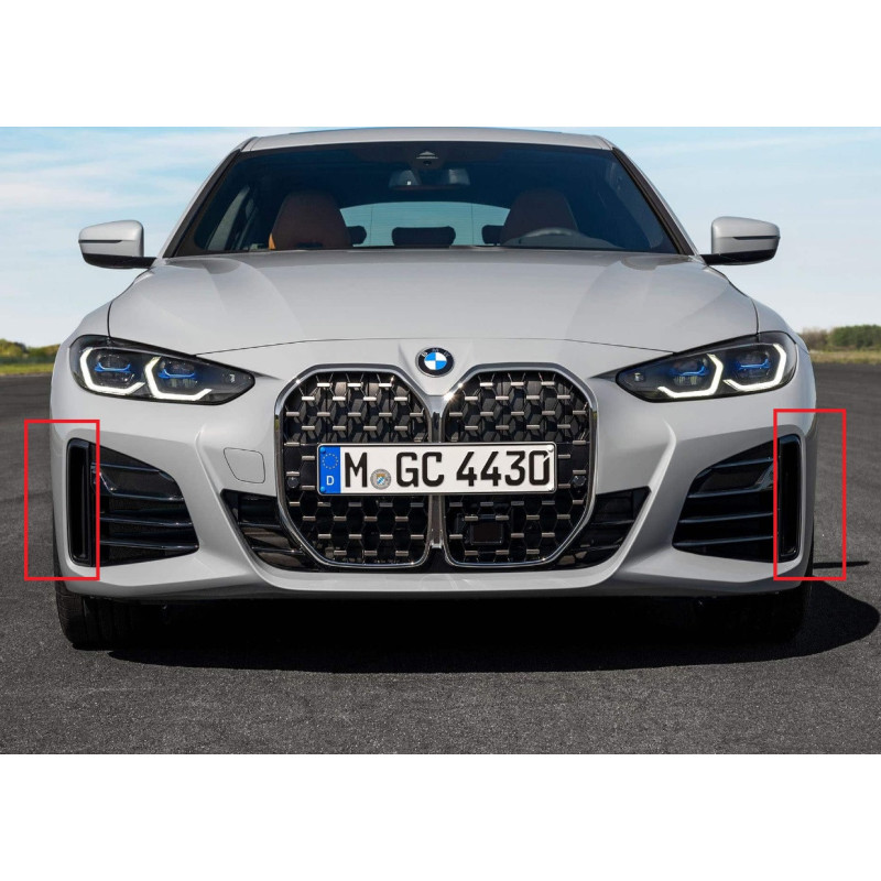 Cache enjoliveur grille latérale (côté au choix) pare-chocs avant pour BMW Série 4 G22 G23 G26 GC