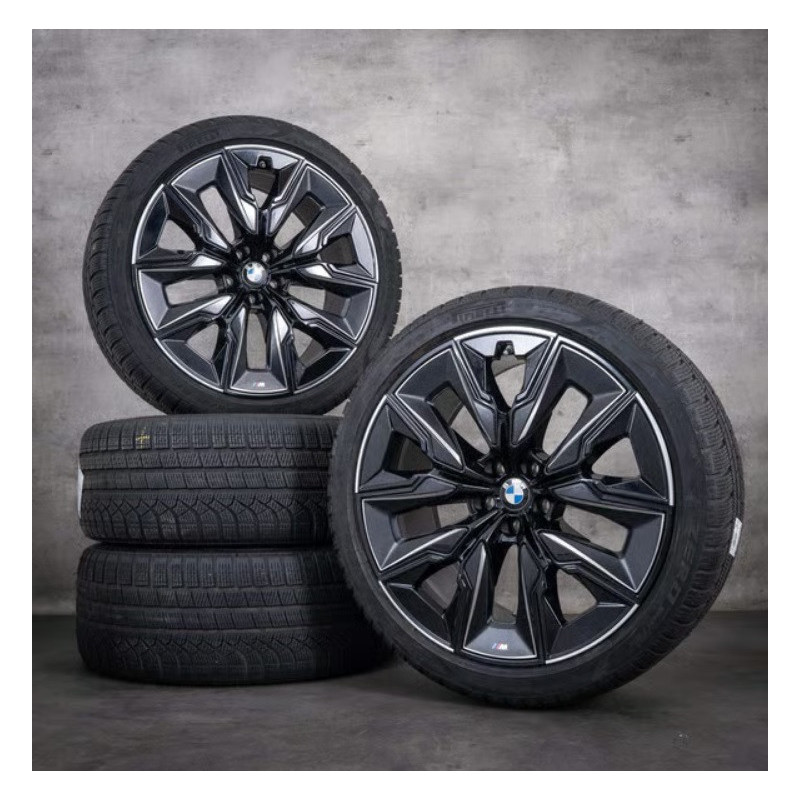 Roues complètes hiver 21" style 909  Jet Black  255/40R21 102H pour BMW Série 7 G70 et i7 G70