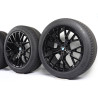 Roues complètes hiver 20" style 911 Jet Black (255/45R20 105V) pour BMW Série 7 G70 et i7 G70
