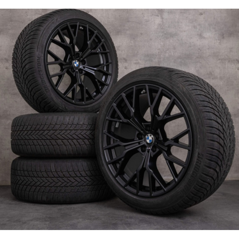 Roues complètes hiver 20" style 911 Jet Black (255/45R20 105V) pour BMW Série 7 G70 et i7 G70