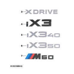 Logo ARRIERE au choix pour BMW iX3 NA5