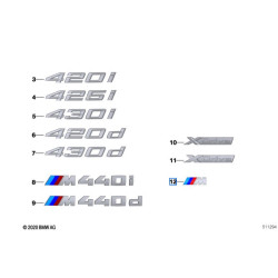 Logo de coffre pour BMW Série 4 Coupé G22 Cabriolet G23 Gran Coupé G26
